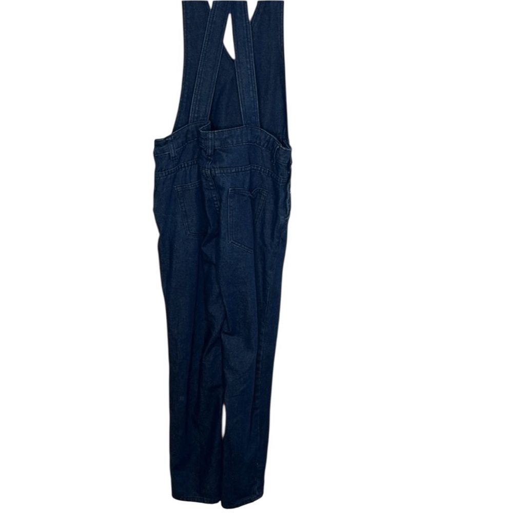 91: LTD Dark Denim V-Neck Overalls Women Size 4 BLEMISH - Picture 7 of 7